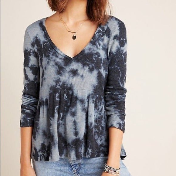 Anthropologie Tops - Anthropologie t.la Jill Babydoll Black Top NWT XS